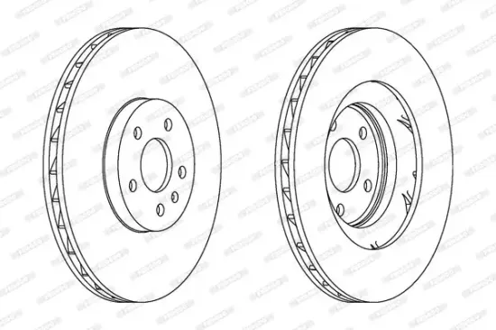 Bremsscheibe Vorderachse FERODO DDF1665C-1 Bild Bremsscheibe Vorderachse FERODO DDF1665C-1