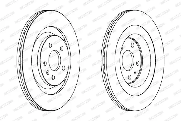 Bremsscheibe Hinterachse FERODO DDF1667C