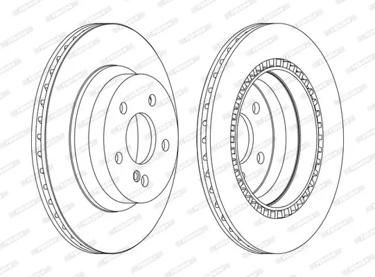 Bremsscheibe Hinterachse FERODO DDF1672C