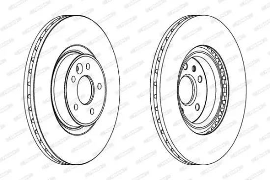 Bremsscheibe Vorderachse FERODO DDF1680C-1 Bild Bremsscheibe Vorderachse FERODO DDF1680C-1