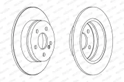 Bremsscheibe Hinterachse FERODO DDF1689C