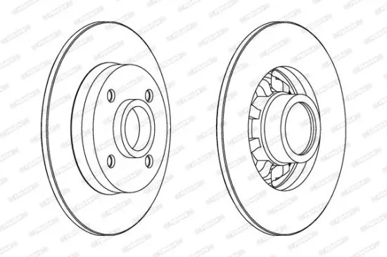 Bremsscheibe Hinterachse FERODO DDF1696C-1 Bild Bremsscheibe Hinterachse FERODO DDF1696C-1