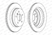 Bremsscheibe Hinterachse FERODO DDF1697C