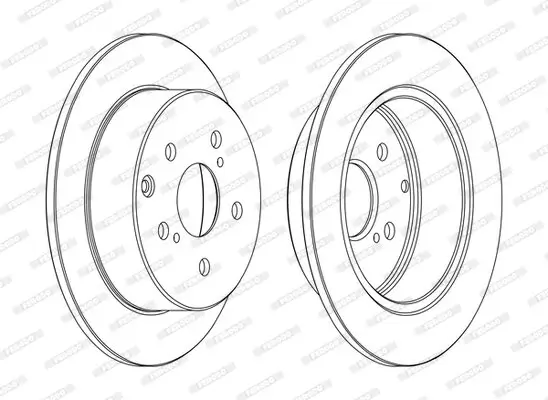 Bremsscheibe Hinterachse FERODO DDF1704C