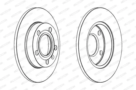 Bremsscheibe Hinterachse FERODO DDF1709C Bild Bremsscheibe Hinterachse FERODO DDF1709C