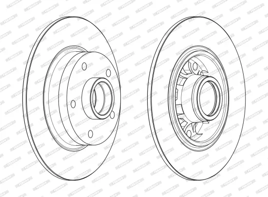 Bremsscheibe Hinterachse FERODO DDF1730C-1 Bild Bremsscheibe Hinterachse FERODO DDF1730C-1