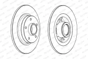 Bremsscheibe Hinterachse FERODO DDF1731-1