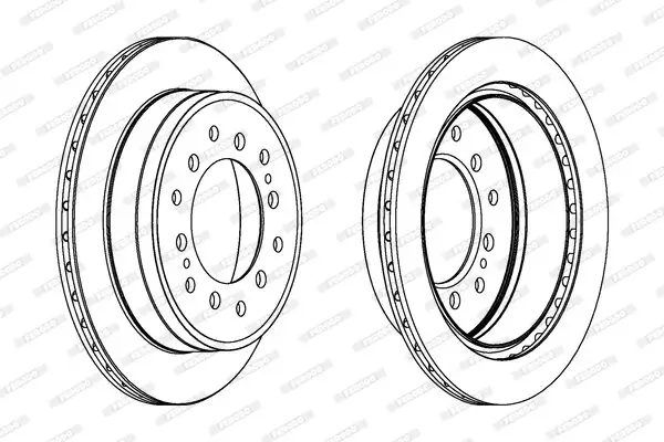 Bremsscheibe Hinterachse FERODO DDF1743C