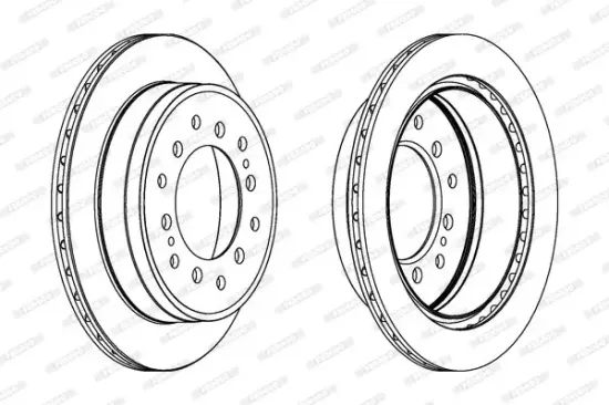 Bremsscheibe Hinterachse FERODO DDF1743C Bild Bremsscheibe Hinterachse FERODO DDF1743C