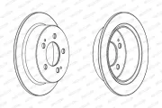 Bremsscheibe Hinterachse FERODO DDF1753C