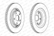 Bremsscheibe Vorderachse FERODO DDF1754C