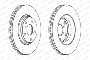 Bremsscheibe Vorderachse FERODO DDF1756C