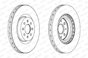Bremsscheibe Vorderachse FERODO DDF1773C