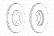 Bremsscheibe Vorderachse FERODO DDF1780C