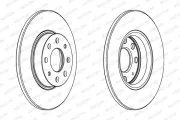 Bremsscheibe Vorderachse FERODO DDF1784C