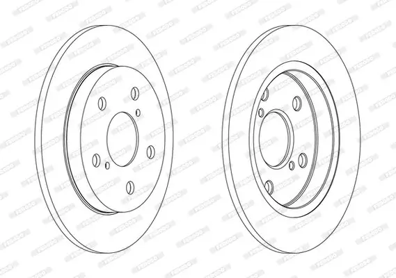 Bremsscheibe Hinterachse FERODO DDF1788C