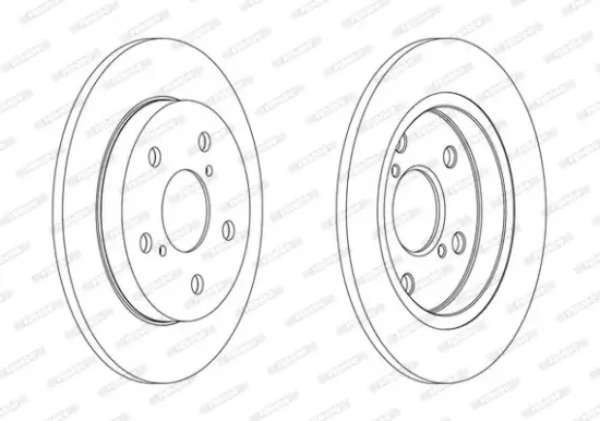 Bremsscheibe Hinterachse FERODO DDF1788C Bild Bremsscheibe Hinterachse FERODO DDF1788C