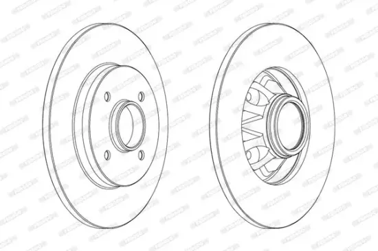 Bremsscheibe Hinterachse FERODO DDF1791C-1 Bild Bremsscheibe Hinterachse FERODO DDF1791C-1