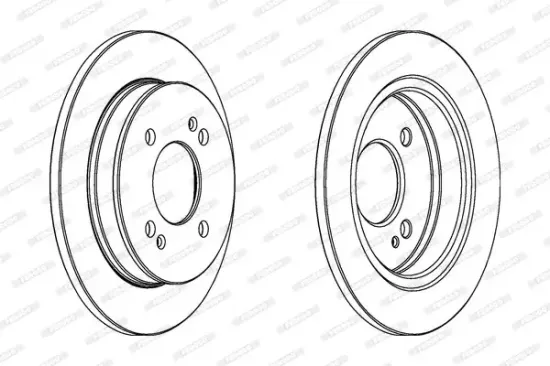 Bremsscheibe Hinterachse FERODO DDF1793C Bild Bremsscheibe Hinterachse FERODO DDF1793C