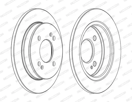 Bremsscheibe Hinterachse FERODO DDF1793C Bild Bremsscheibe Hinterachse FERODO DDF1793C