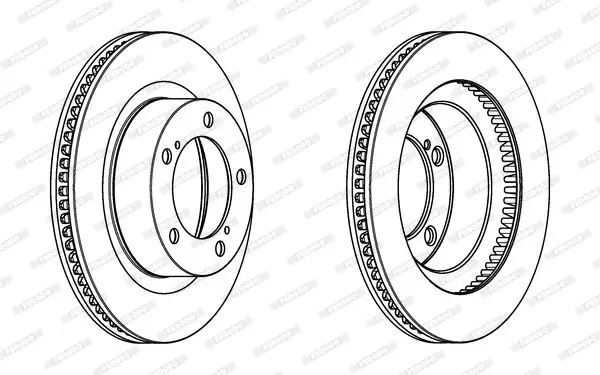 Bremsscheibe Vorderachse FERODO DDF1798C-1