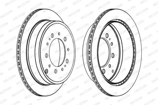 Bremsscheibe Hinterachse FERODO DDF1799C-1 Bild Bremsscheibe Hinterachse FERODO DDF1799C-1