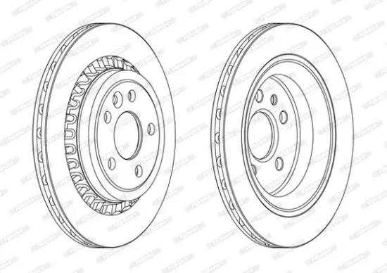 Bremsscheibe Hinterachse FERODO DDF1802C Bild Bremsscheibe Hinterachse FERODO DDF1802C