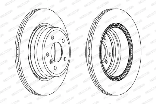 Bremsscheibe Hinterachse FERODO DDF1812C-1 Bild Bremsscheibe Hinterachse FERODO DDF1812C-1