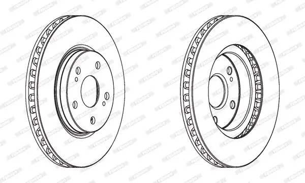 Bremsscheibe Vorderachse FERODO DDF1814C