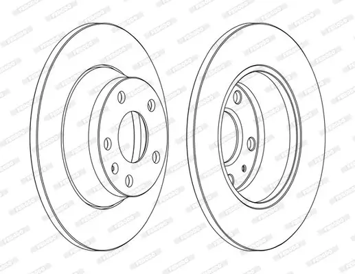 Bremsscheibe Hinterachse FERODO DDF1848C