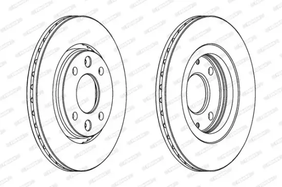 Bremsscheibe Vorderachse FERODO DDF186 Bild Bremsscheibe Vorderachse FERODO DDF186