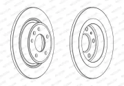 Bremsscheibe Hinterachse FERODO DDF1871C
