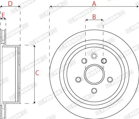 Bremsscheibe Hinterachse FERODO DDF1878C Bild Bremsscheibe Hinterachse FERODO DDF1878C