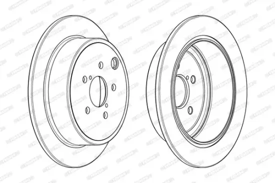 Bremsscheibe Hinterachse FERODO DDF1883C Bild Bremsscheibe Hinterachse FERODO DDF1883C