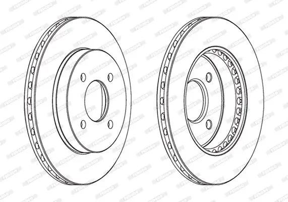 Bremsscheibe Vorderachse FERODO DDF1885