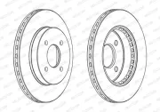 Bremsscheibe Vorderachse FERODO DDF1885