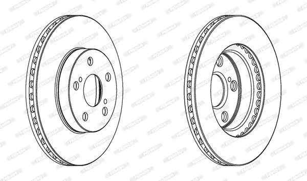 Bremsscheibe Vorderachse FERODO DDF1886C