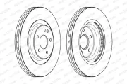 Bremsscheibe Vorderachse FERODO DDF1900C-1
