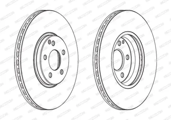 Bremsscheibe Vorderachse FERODO DDF1908C-1 Bild Bremsscheibe Vorderachse FERODO DDF1908C-1