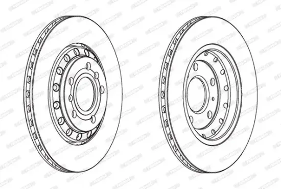 Bremsscheibe Hinterachse FERODO DDF1934C Bild Bremsscheibe Hinterachse FERODO DDF1934C