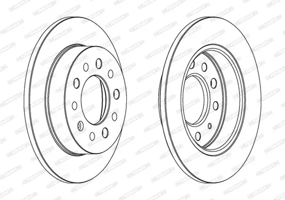Bremsscheibe Hinterachse FERODO DDF1955