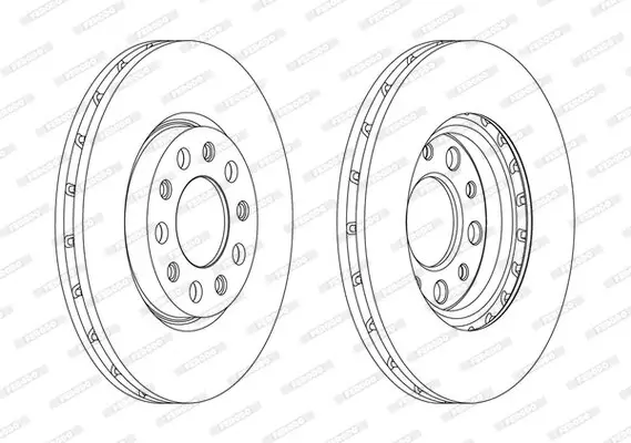 Bremsscheibe Vorderachse FERODO DDF1956C