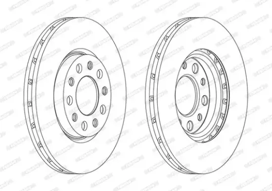 Bremsscheibe Vorderachse FERODO DDF1956C Bild Bremsscheibe Vorderachse FERODO DDF1956C