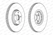 Bremsscheibe Vorderachse rechts FERODO DDF1957RC-1