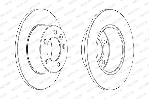 Bremsscheibe Hinterachse FERODO DDF1975C