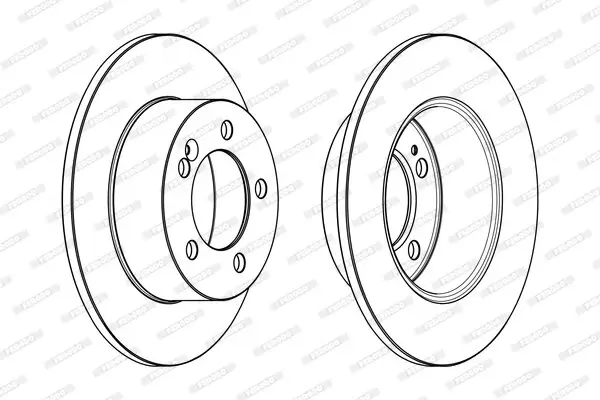 Bremsscheibe Hinterachse FERODO DDF1976C