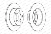 Bremsscheibe Hinterachse FERODO DDF1976C