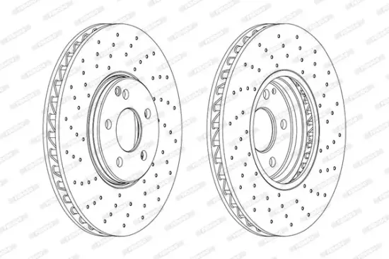 Bremsscheibe Vorderachse links FERODO DDF1981LC-1 Bild Bremsscheibe Vorderachse links FERODO DDF1981LC-1