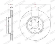 Bremsscheibe Vorderachse FERODO DDF2011C