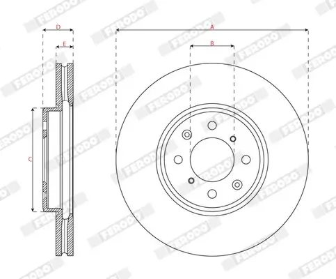 Bremsscheibe Vorderachse FERODO DDF2011C Bild Bremsscheibe Vorderachse FERODO DDF2011C